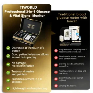 🔥Final 1 Hours : Only Limited Stock Left🏆TIWORLD™ Non-Invasive Blood Glucose Meter 99.9% Accuracy （Mayo Clinic Recommended）