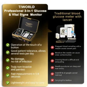 🔥Final 2 Hours : Only Limited Stock Left🏆TIWORLD™ Non-Invasive Blood Glucose Monitor – 5 Seconds 99% Accuracy （Mayo Clinic Recommended）