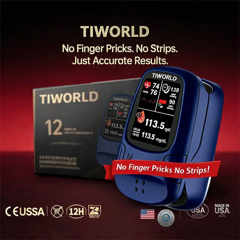 🔥Only Limited Stock Left🏆TIWORLD™ Non-Invasive Blood Glucose Monitor 5 Seconds 99% Accuracy (Mayo Clinic Recommended)