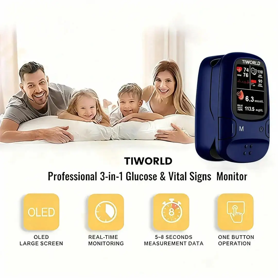🔥Only Limited Stock Left🏆TIWORLD™ Non-Invasive Blood Glucose Monitor 5 Seconds 99% Accuracy (Mayo Clinic Recommended)