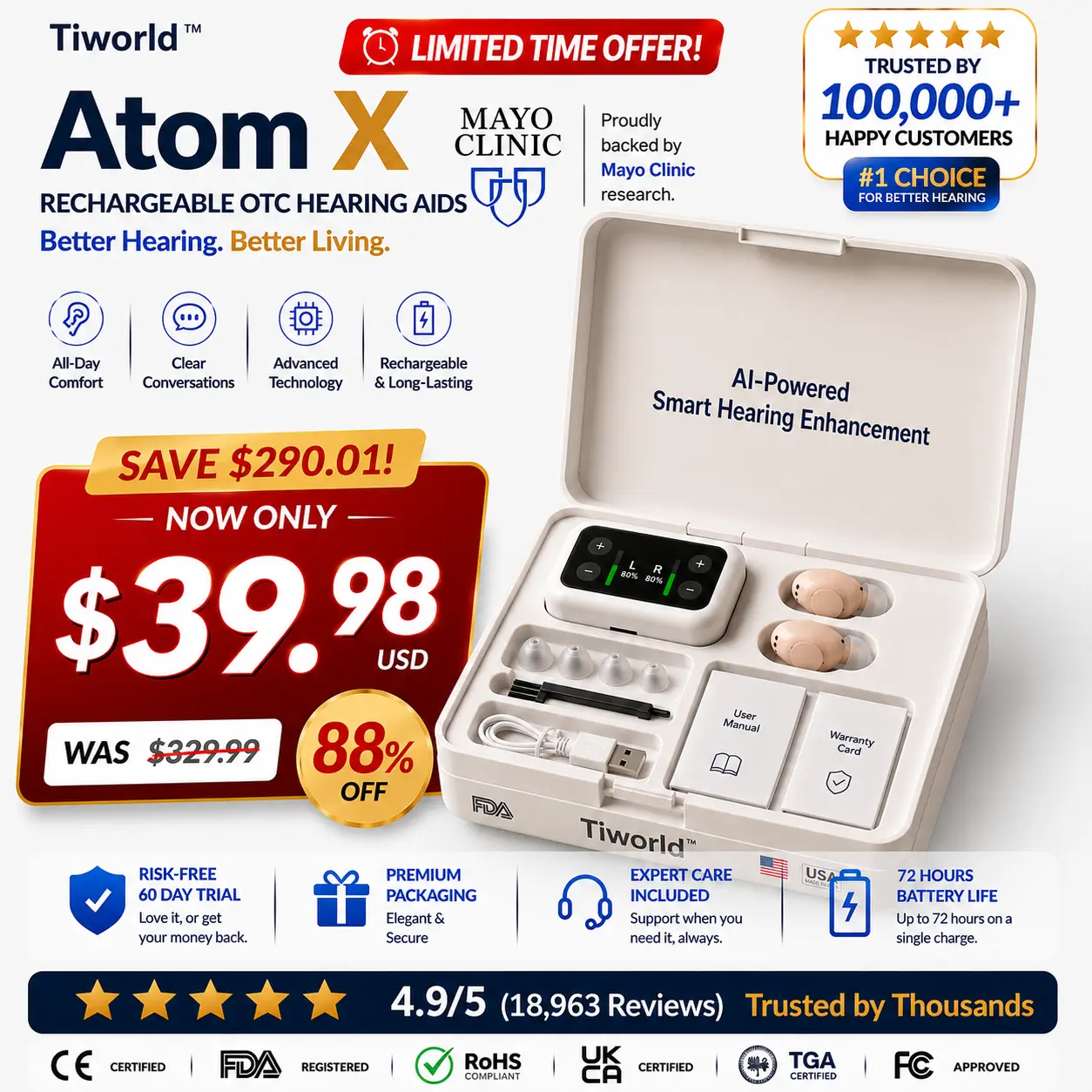 ๐ฅ Final 2 Hours : Only Limited Stock Left๐๐ง๐ถ๐๐ผ๐ฟ๐น๐ฑโข Atom X Smart Hearing Aids โ Hear Clearly, Feel Confident Again ๐