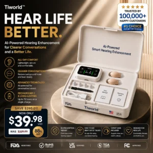 🔥 Final 2 Hours : Only Limited Stock Left🏆𝗧𝗶𝘄𝗼𝗿𝗹𝗱™ Atom X Smart Hearing Aids — Hear Clearly, Feel Confident Again 💖