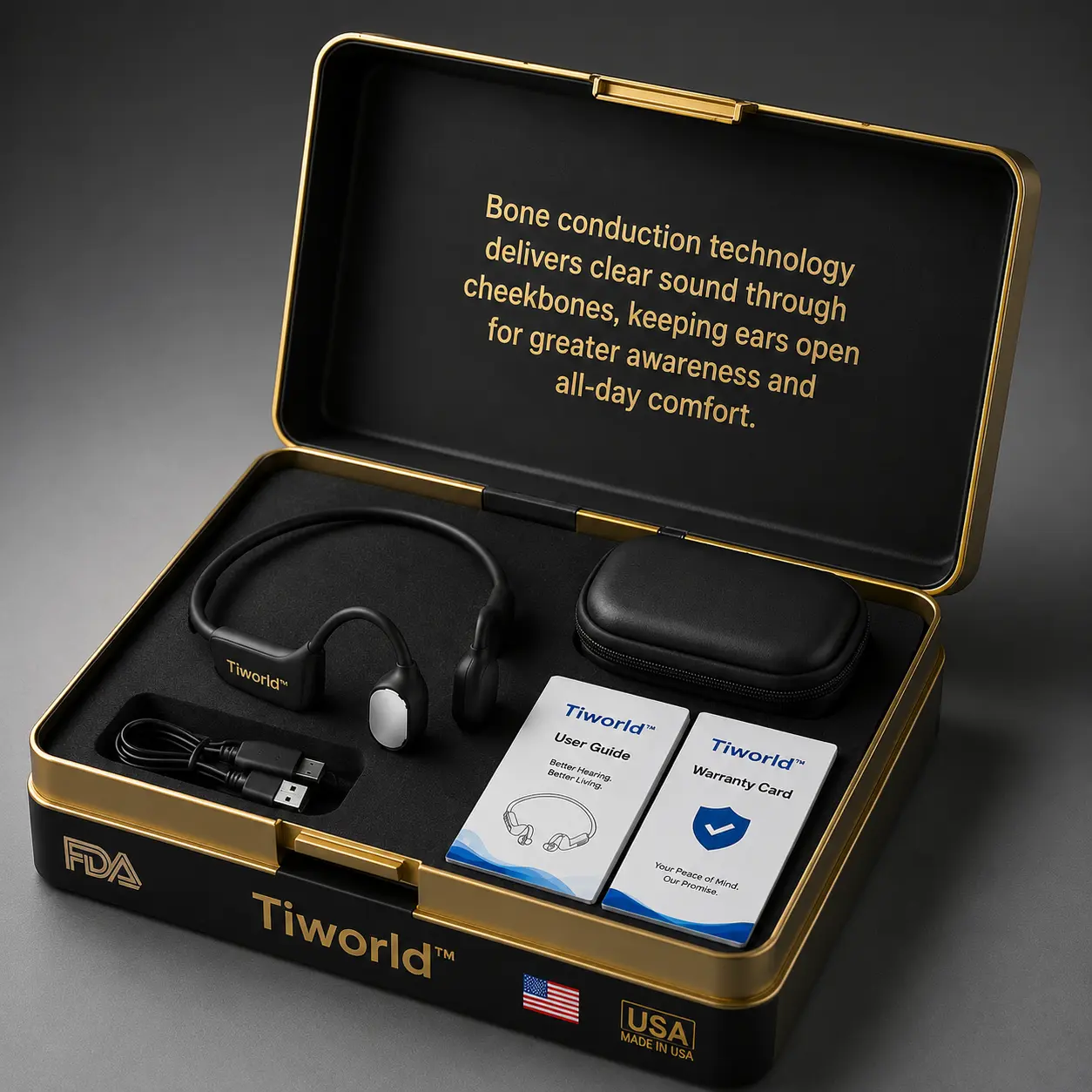 🔥 Final 2 Hours : Only Limited Stock Left🏆𝗧𝗶𝘄𝗼𝗿𝗹𝗱™ Bone Conduction Smart Hearing Headphones (Mayo Clinic Recommended)