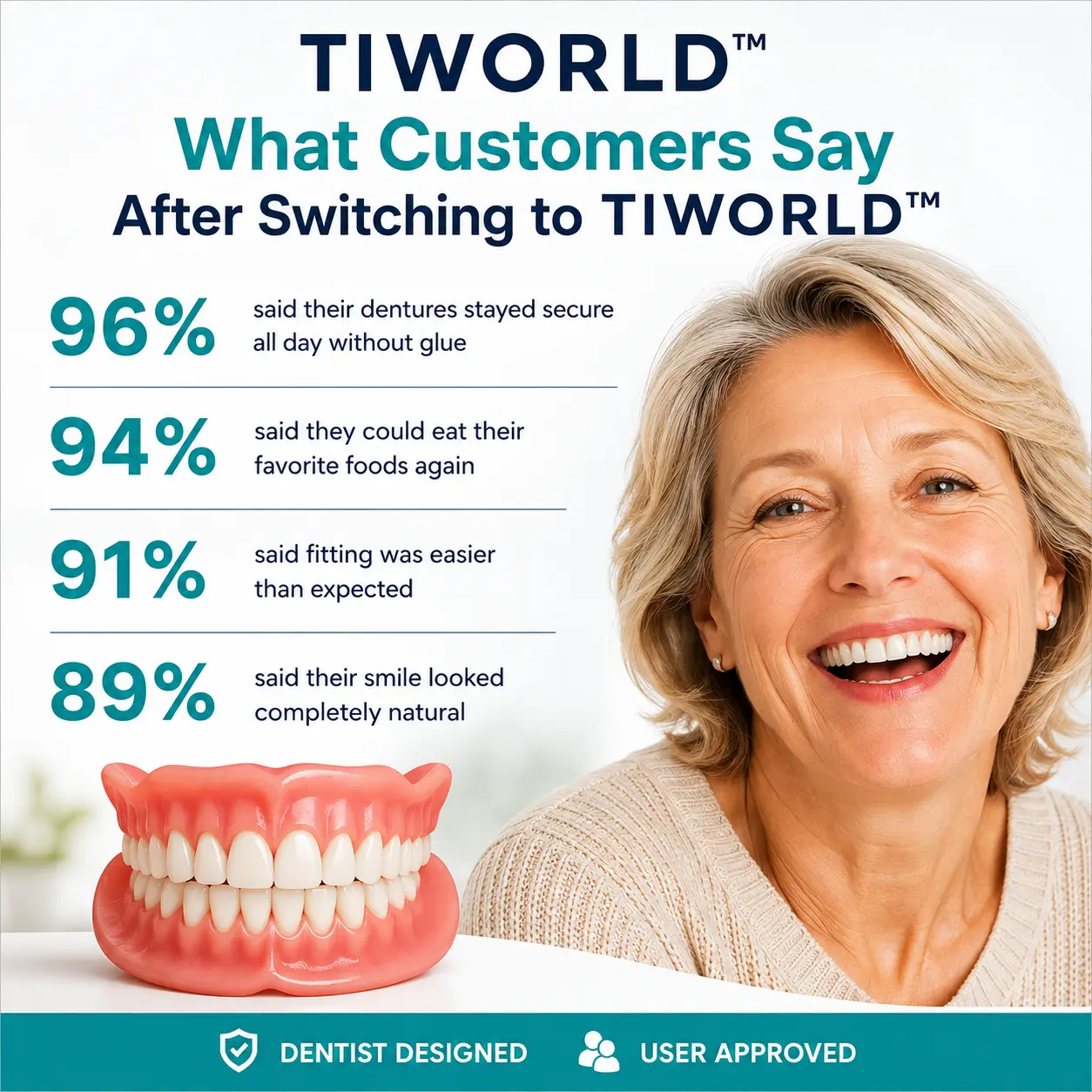 💖 🦷 TIWORLD™ Custom-Fit Dentures ⏰ ENDS TODAY 70% OFF | Smile with Confidence