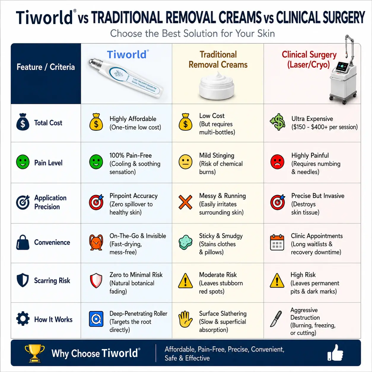 FDA Registered Facility | Tiworld® 7-Day Skin Tag & Spot Eraser Painle
– camelleshop