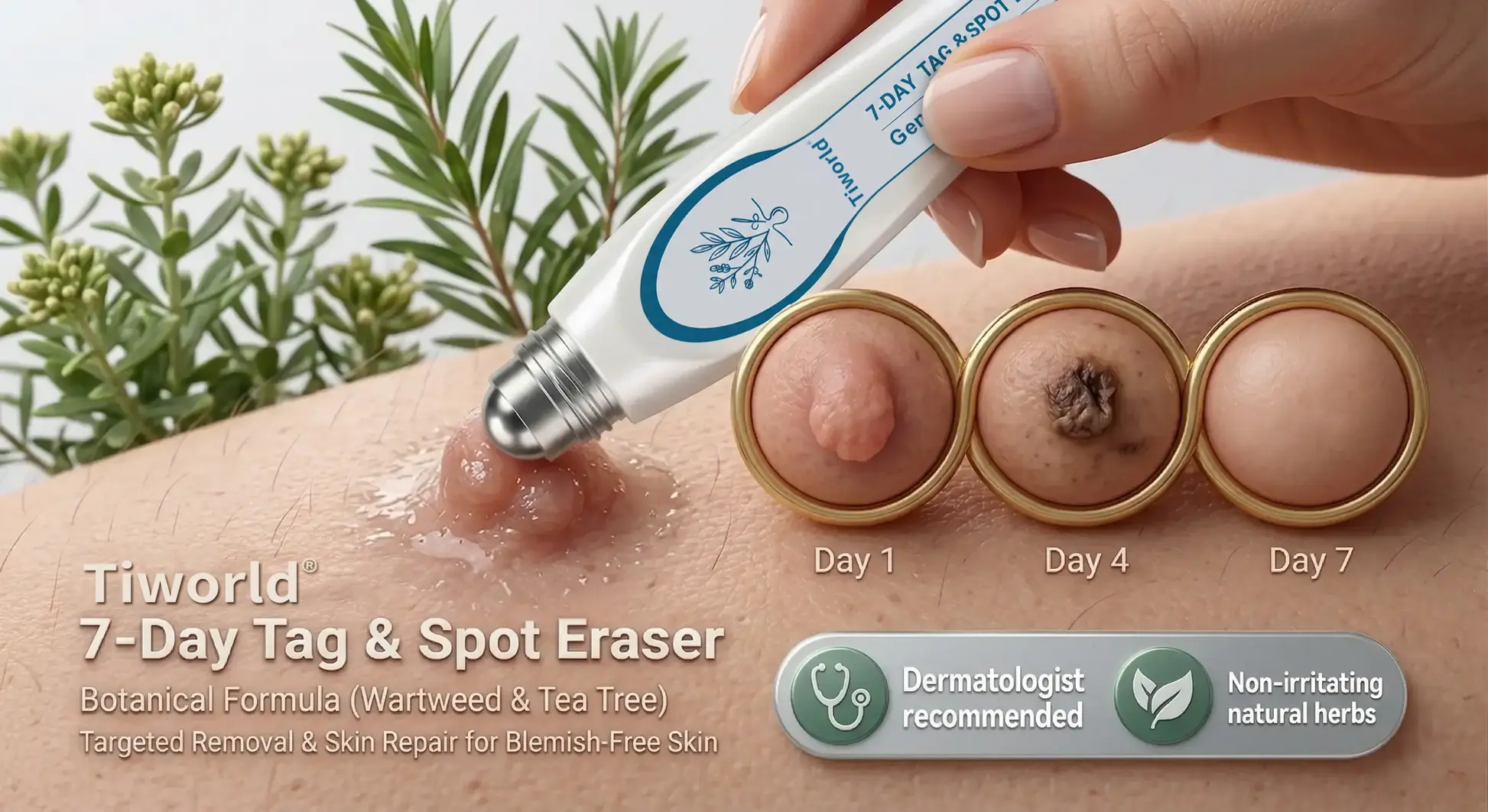 FDA Registered Facility | Tiworld® 7-Day Skin Tag & Spot Eraser Painle
– camelleshop