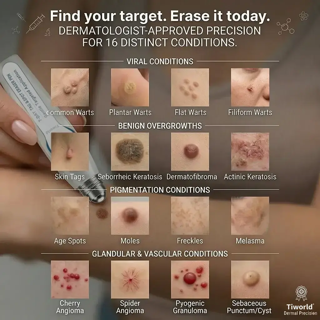 FDA Registered Facility | Tiworld® 7-Day Skin Tag & Spot Eraser Painle
– camelleshop
