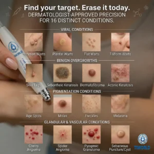 TIWORLD®👾𝟕-𝐃𝒂𝘆 𝐒𝗸𝐢𝐧 𝐓𝒂𝗴 & 𝐒𝐩𝙤𝐭 𝐄𝐫𝒂𝐬𝙚𝐫 Painless & Scar-Free Advanced Imperfection Removal Rollerball Pen