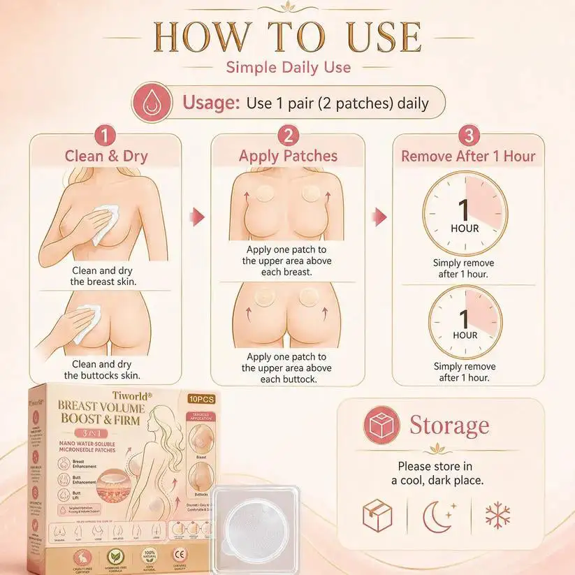 🎀Tiworld® 💥Targeted Breast Enhancement Advanced Nano Microneedle Patch💥💥💥