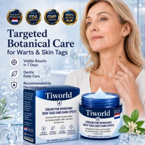 Tiworld® Advanced Corrective Cream for Skin Tags, Moles & Spots – 7-Day Painless, Scar-Free Care for Visible Skin Imperfections