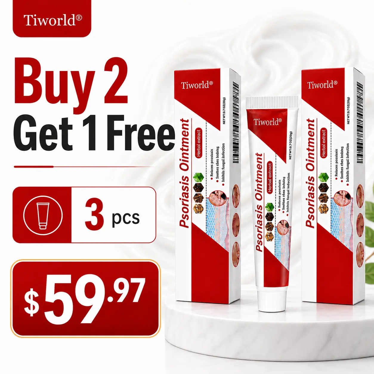 Tiworld® Botanical Skin Relief Ointment for Dry, Itchy & Flaky Skin