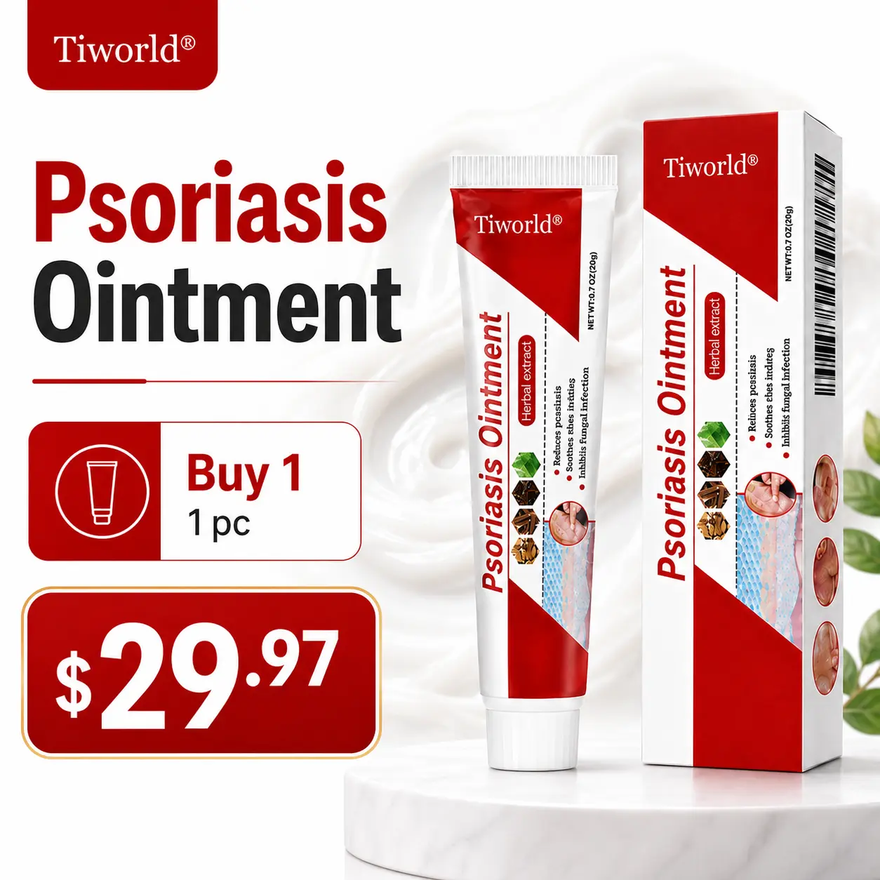Tiworld® Botanical Skin Relief Ointment for Dry, Itchy & Flaky Skin