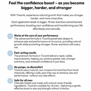 Tiworld® Cream for Men | Increase your penis size by up to 4.5 cm in just 7 days!